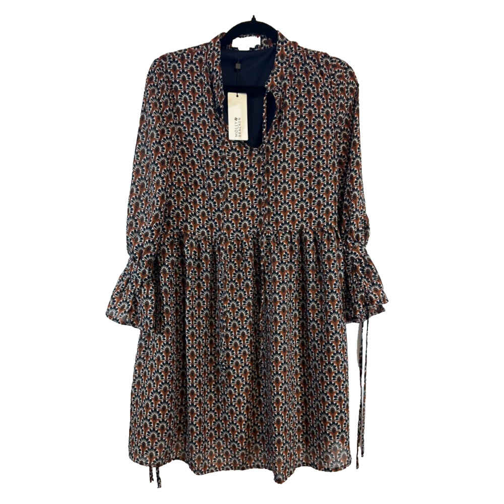 Molly Bracken Multicolor Patterned Midi Dress